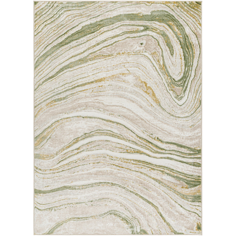 Wade Logan® Ashvik Dieter Abstract Green Area Rug Wayfair Canada